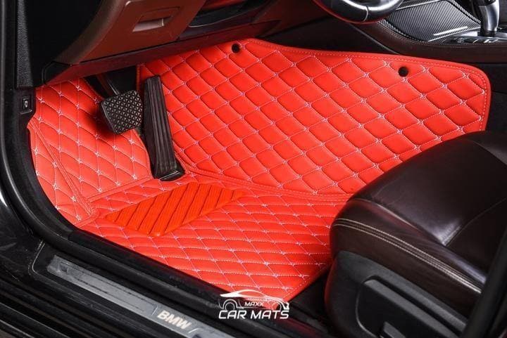 Chili Red Luxury Car Mats Set