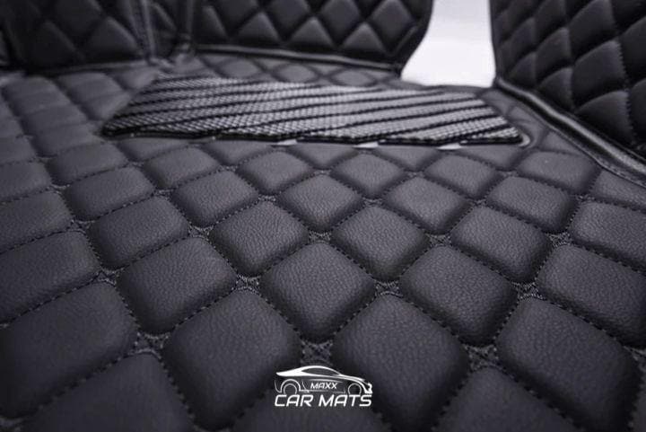 Car Floor Mats Universal Full Set Black Bling Carpet Leather