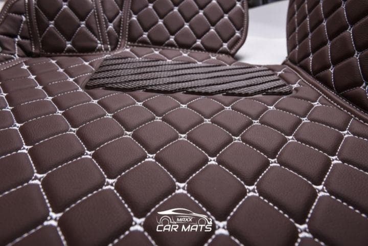 Shop Dark Brown Diamond Car Floor Mat Online