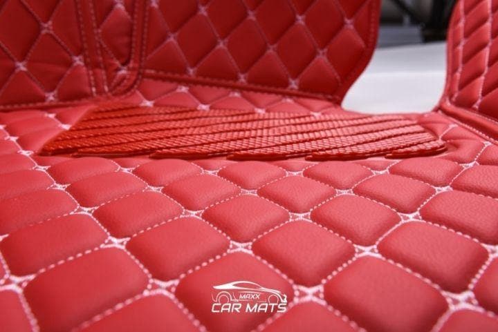 Chili Red Luxury Car Mats Set