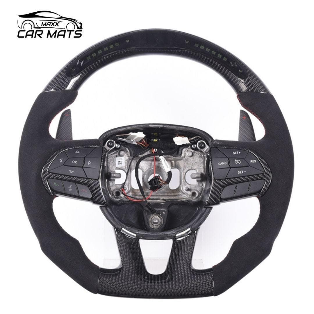 dodge steering wheel, LED carbon fiber steering wheel, customize steering wheel