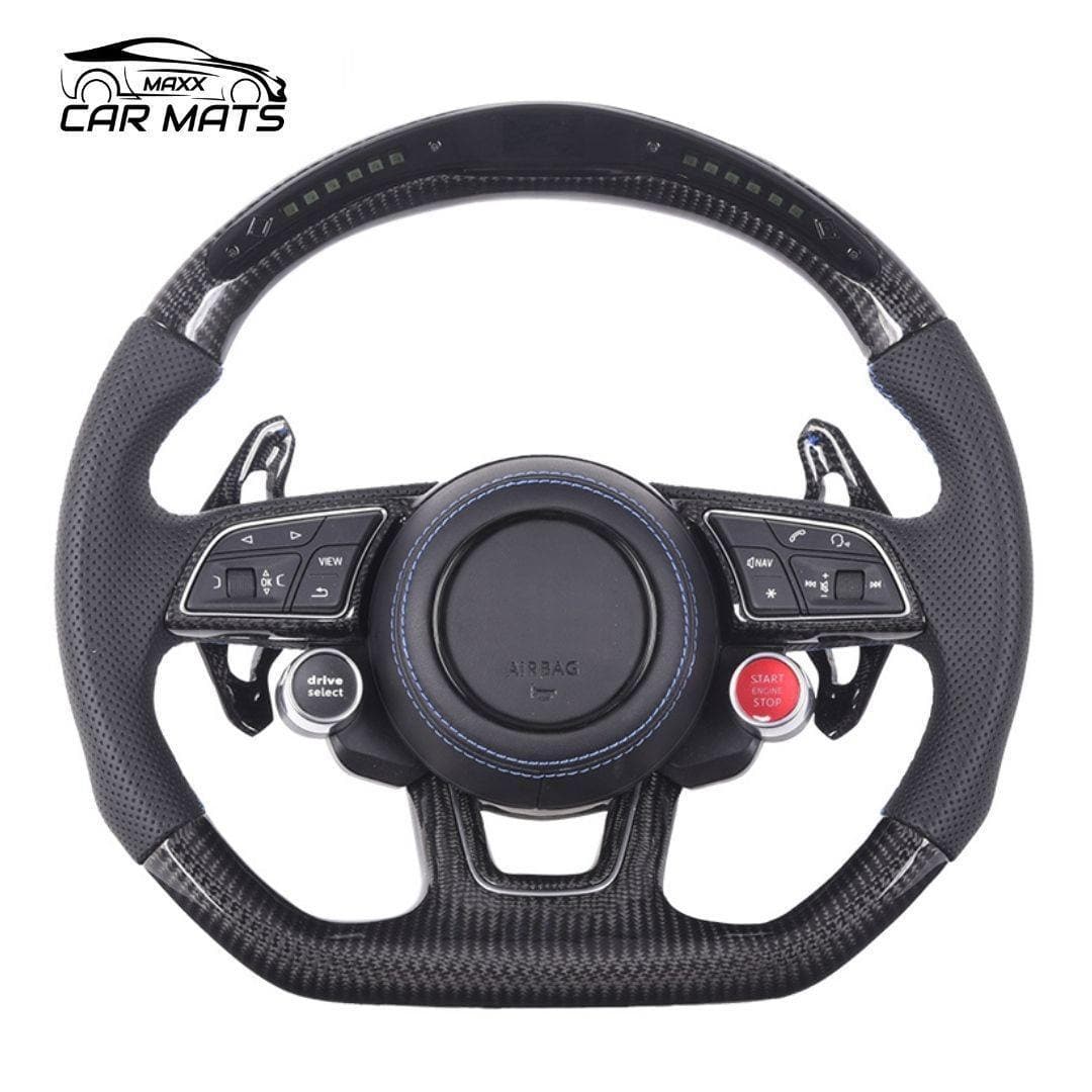 audi RS, audi steering wheel, LED carbon fiber steering wheel, customize steering wheel
